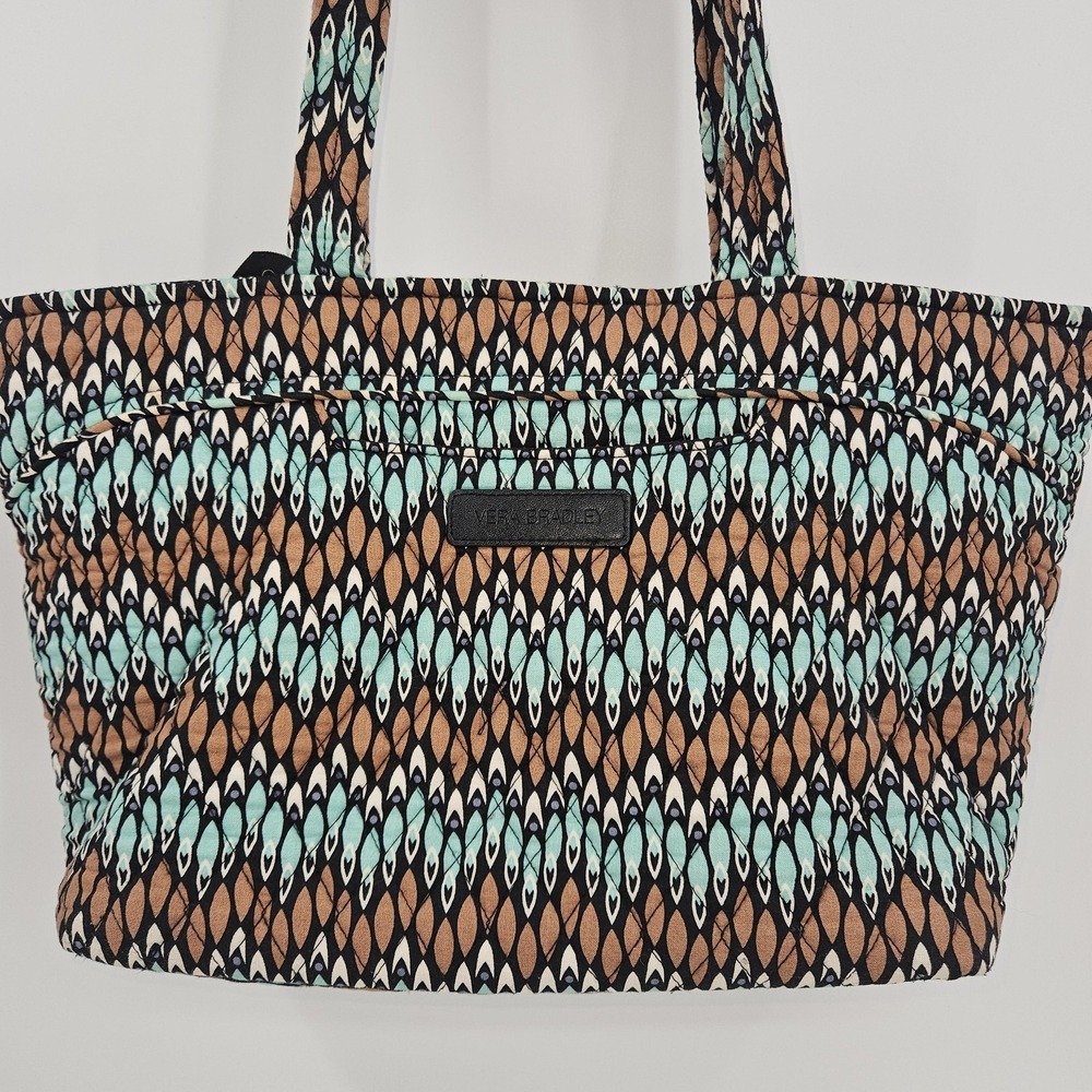 Vera Bradley Tote Bag Womens Large Quilted Shoulder‎ Purse Satchel Handbag - Picture 3 of 13